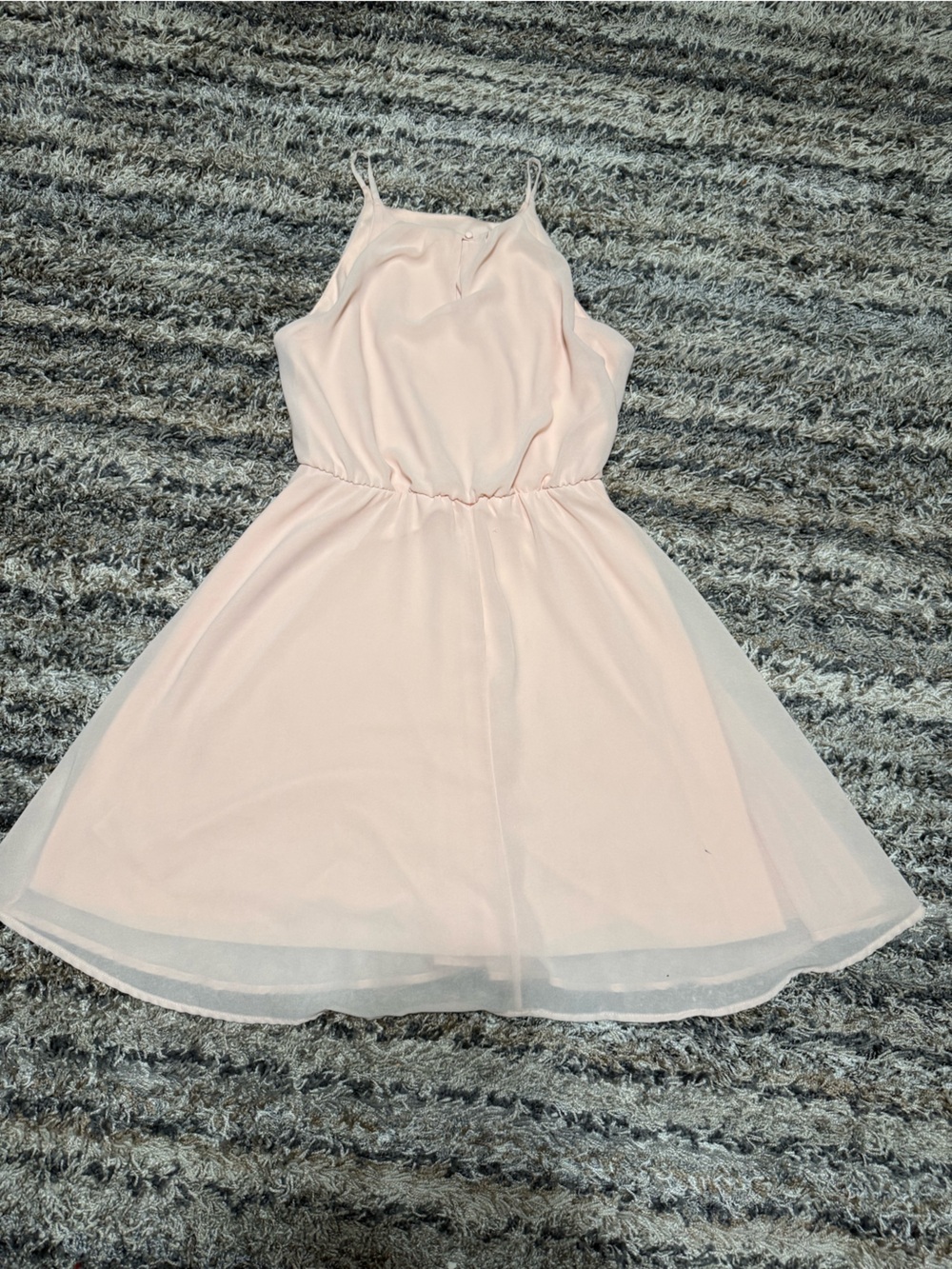 miami Soft Pink Chiffon Mini Dress - Picture 8 of 9